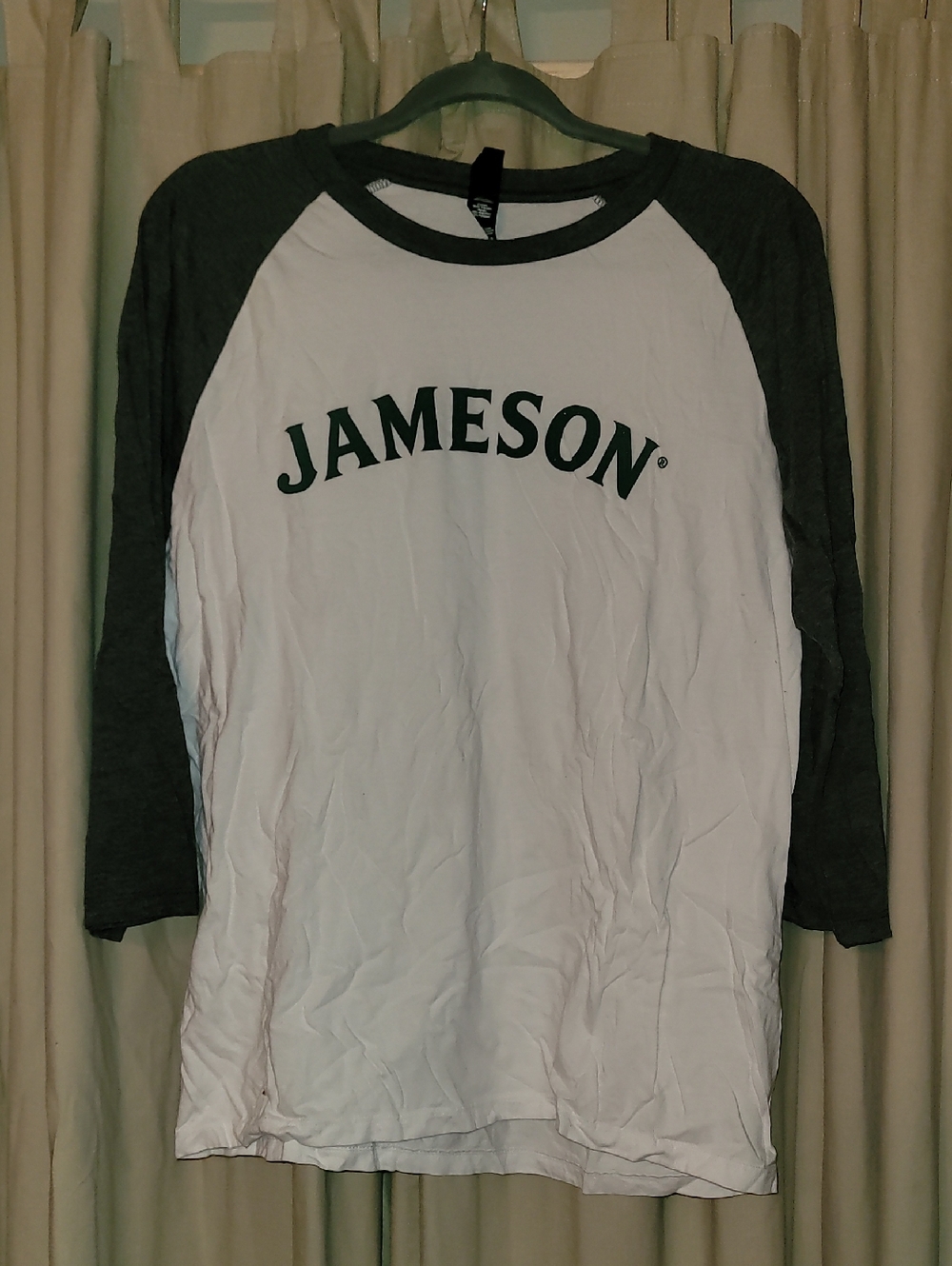 Jameson Whiskey White Tee with Dark Gray Trim